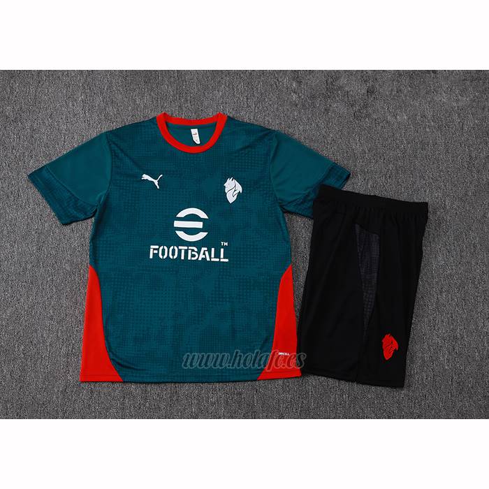 Chandal del AC Milan Manga Corta 2025-2026 Verde - Pantalon Corto